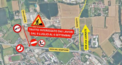 Cantiere Cap: spostamento a nord di via Lainate